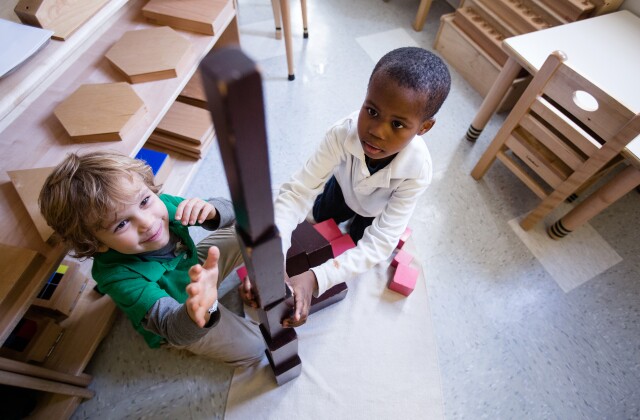 Education. Innovation. Boys Building Blocks