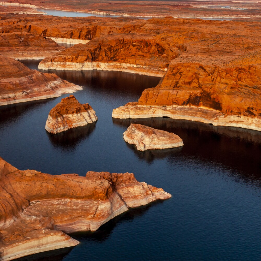 Lake Powell Colorado bathtub ring stock 