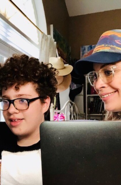 Teacher Apprecation. Cristina Correa with son