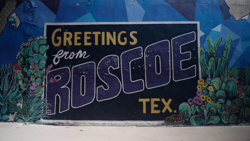 Collegiate Edu-Nation. Roscoe Texas mural