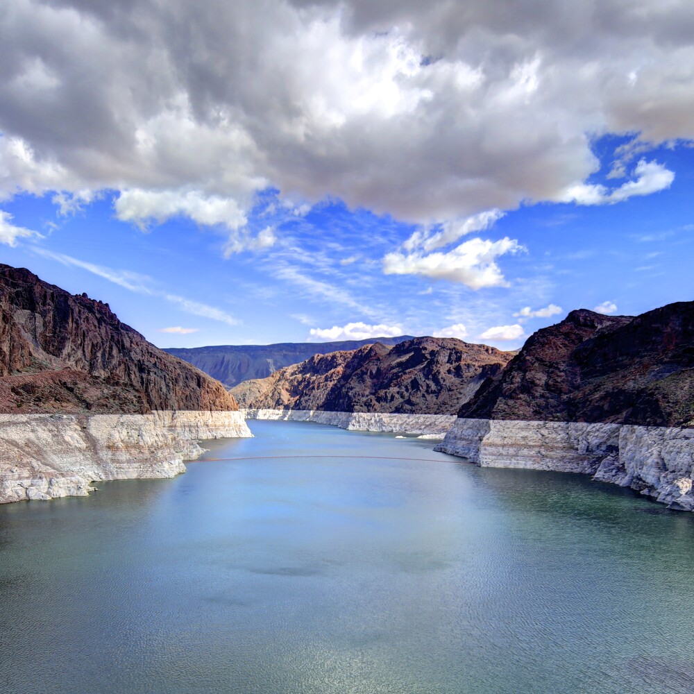 Lake Mead bathtub ring stock photo