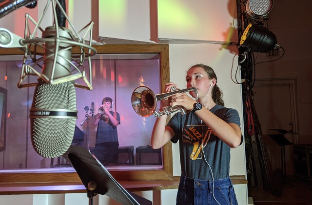 NWA Jazz All Stars Studio Rehearsal trumpet