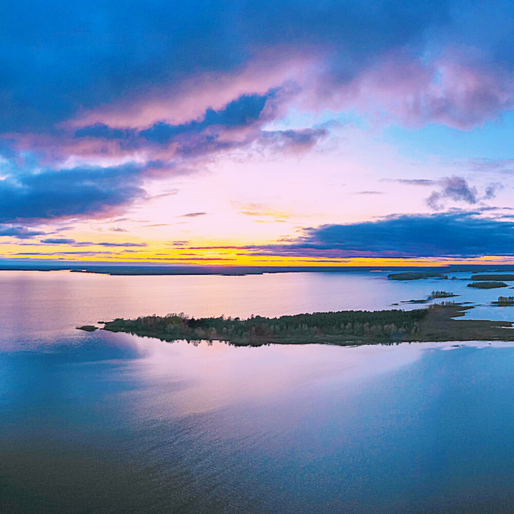 Mississippi River at dusk