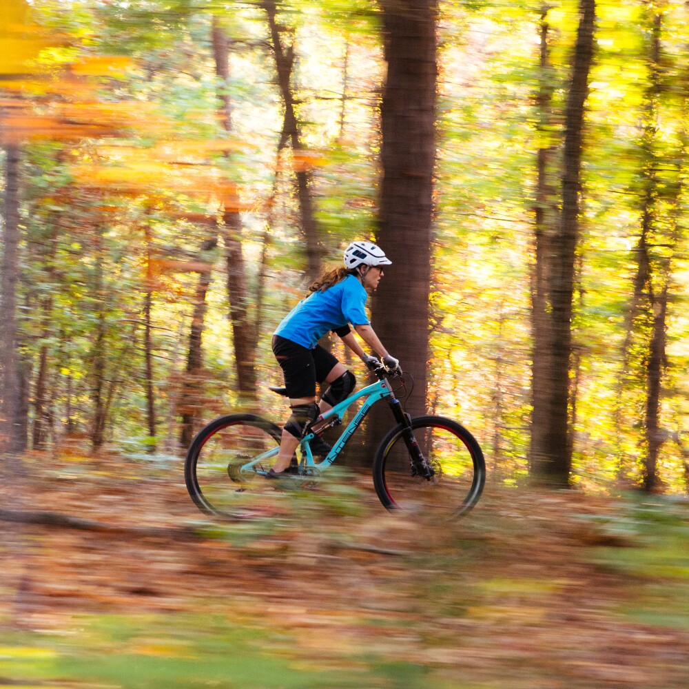 Tandie Bailey OzTrails Mountain Bike through Trees