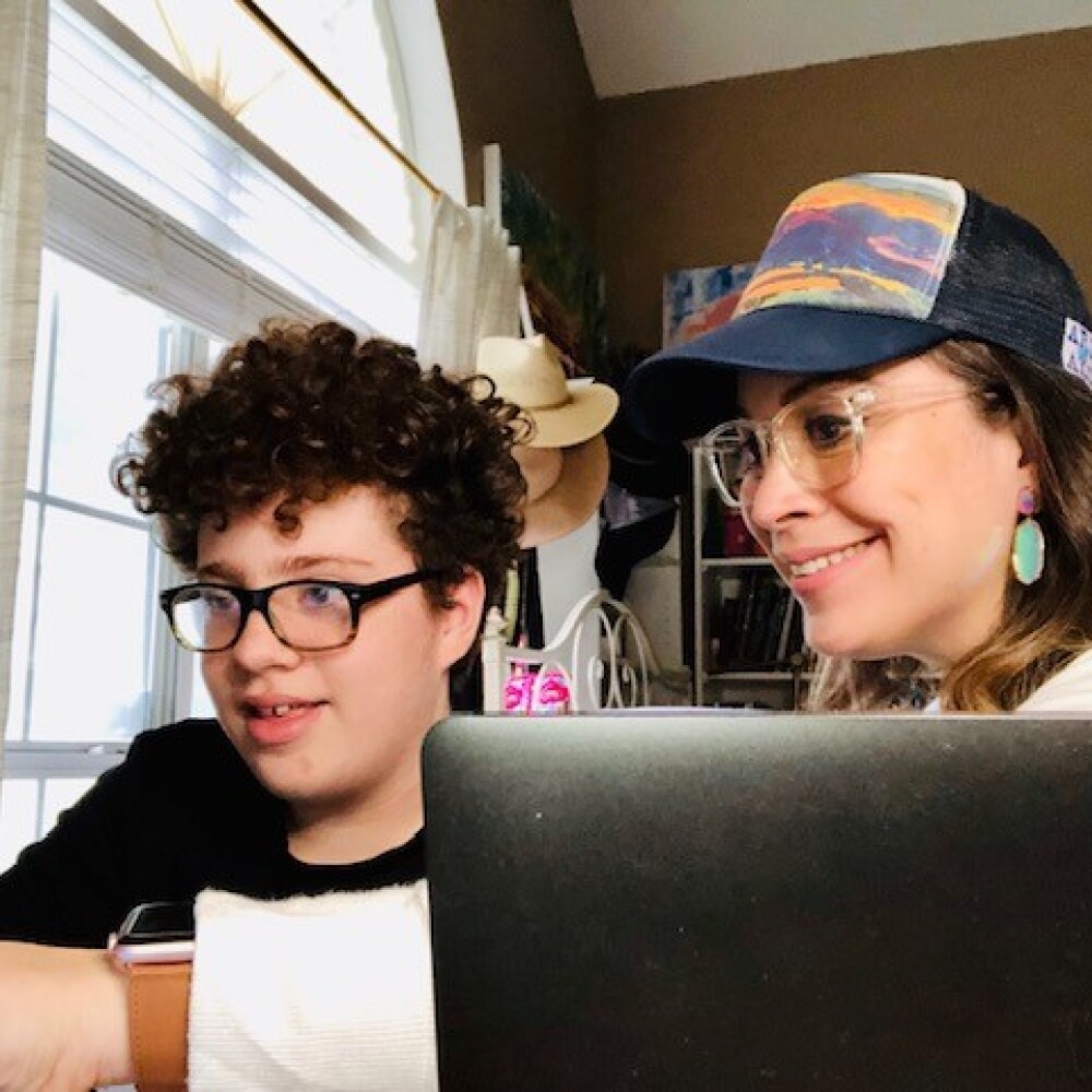 Teacher Apprecation. Cristina Correa with son