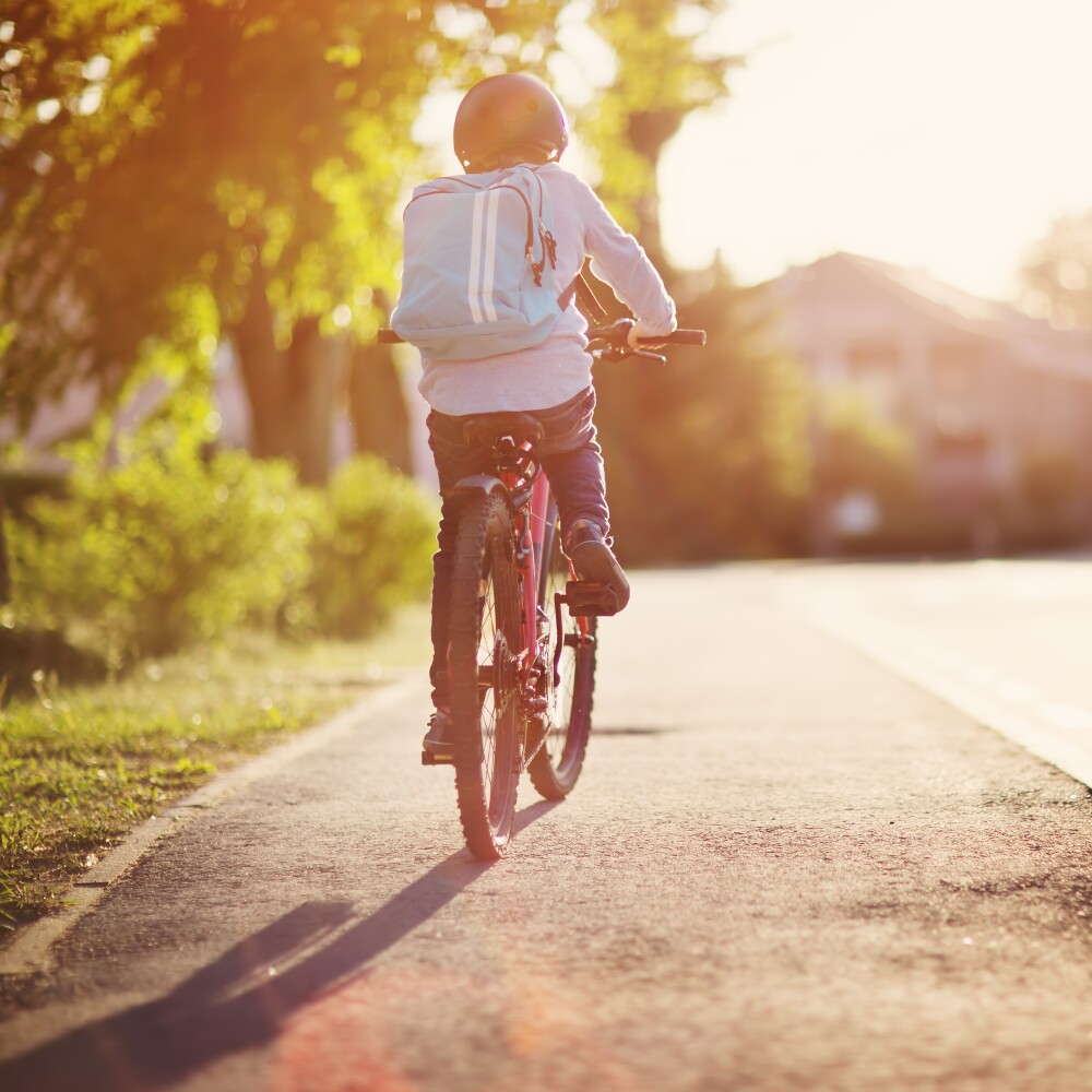 child on a bicycle