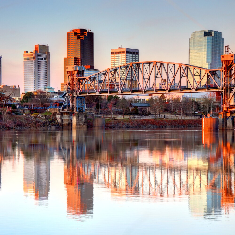 Little Rock, Arkansas Skyline at Sunset