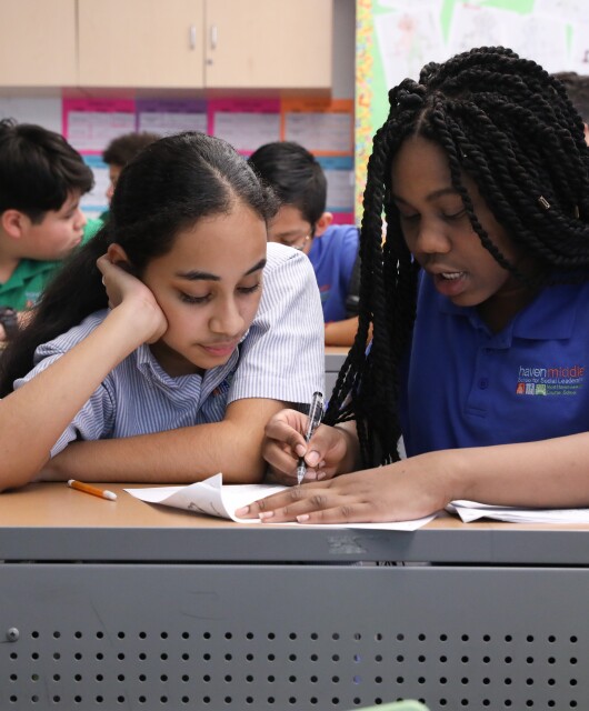 Mott Haven Academy. Students Studying