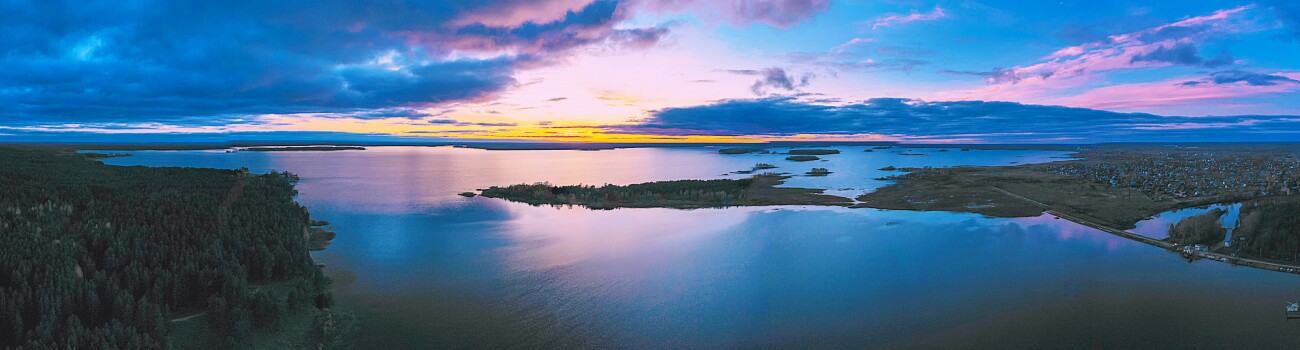 Mississippi River at dusk