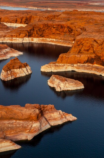 Lake Powell Colorado bathtub ring stock 