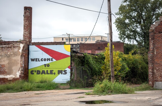Delta Region Mississippi. Clarksdale mural
