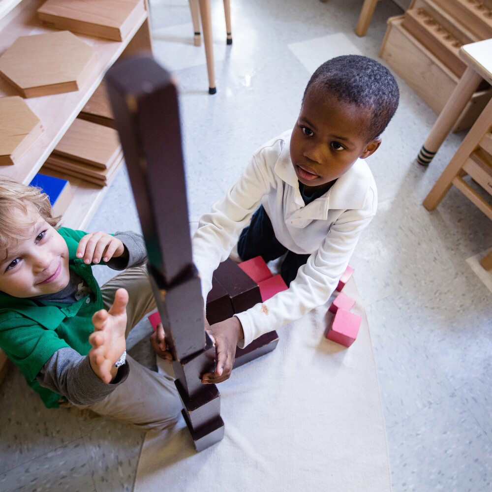Education. Innovation. Boys Building Blocks