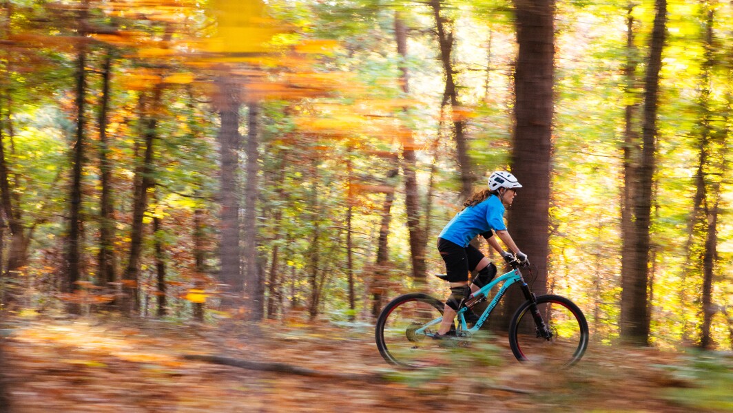 Tandie Bailey OzTrails Mountain Bike through Trees