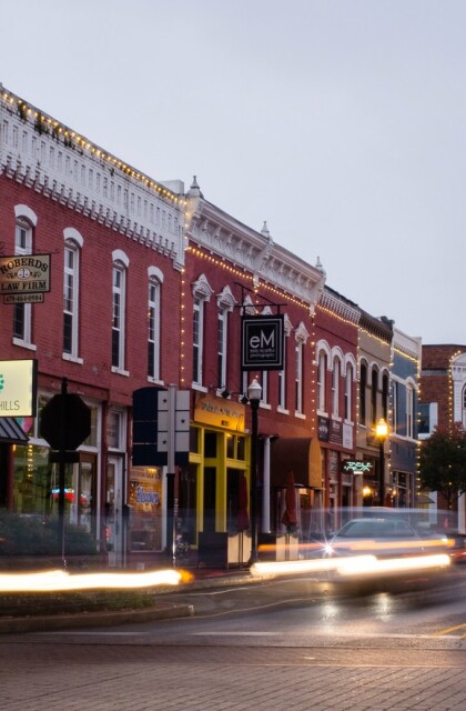 Downtown Bentonville evening