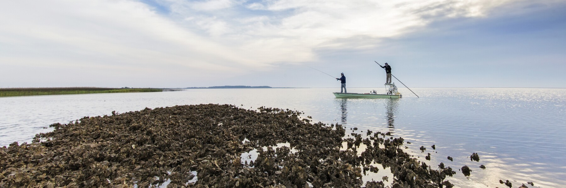 Flyfishing at coast in South Carolina USA