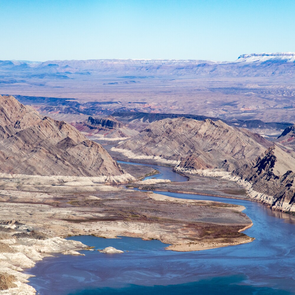 Lake Mead. Water Shortage stock photo 