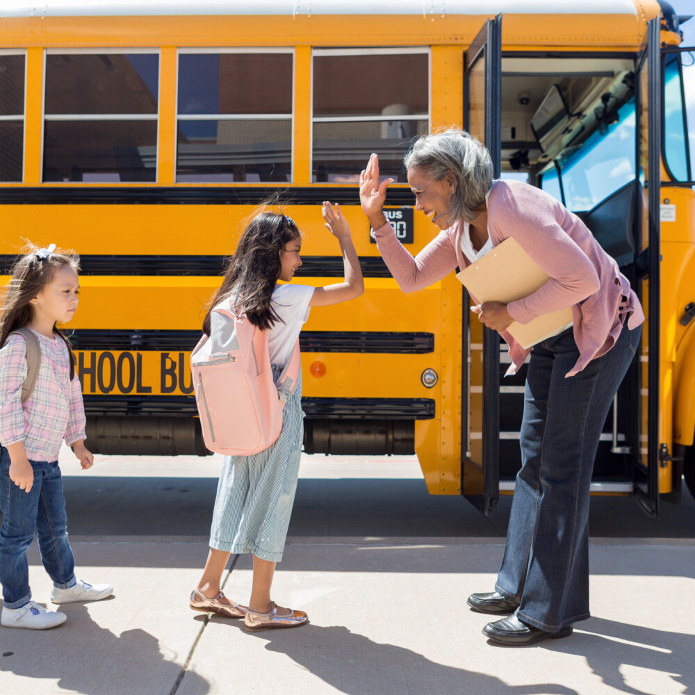 Teacher at Bus Stop