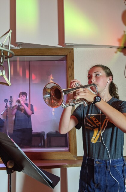 NWA Jazz All Stars Studio Rehearsal trumpet