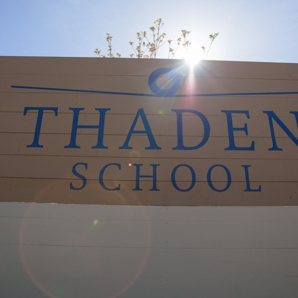 Thaden School sign