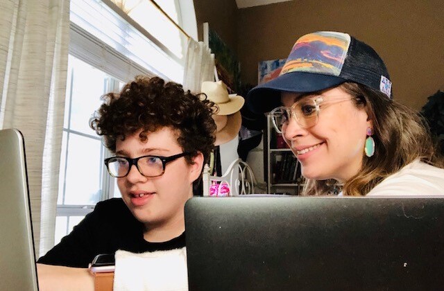 Teacher Apprecation. Cristina Correa with son