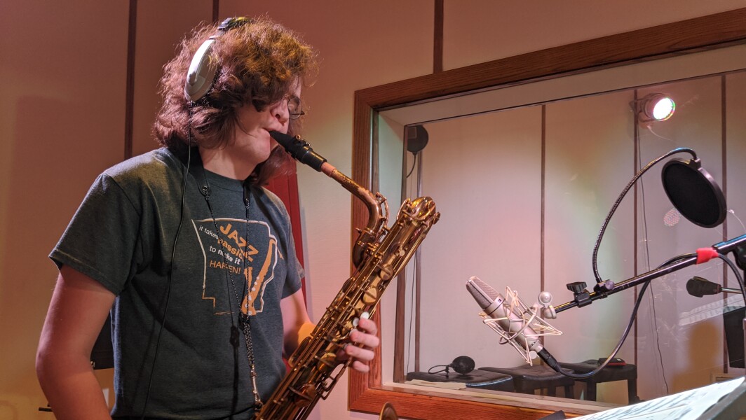 NWA Jazz Allstars Rehearsal saxophone