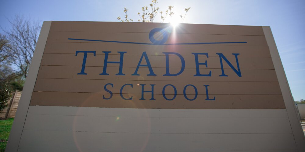 Thaden School sign