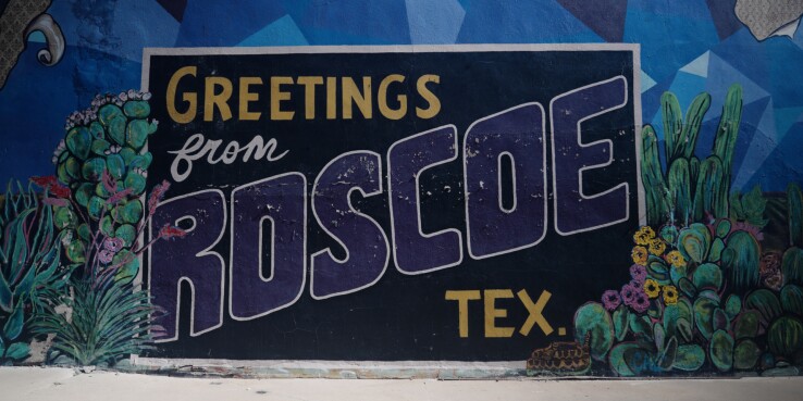 Collegiate Edu-Nation. Roscoe Texas mural