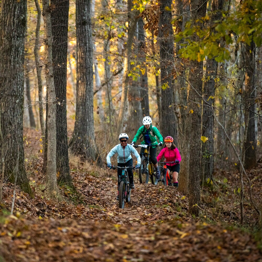Kim Seay women cycling on trails