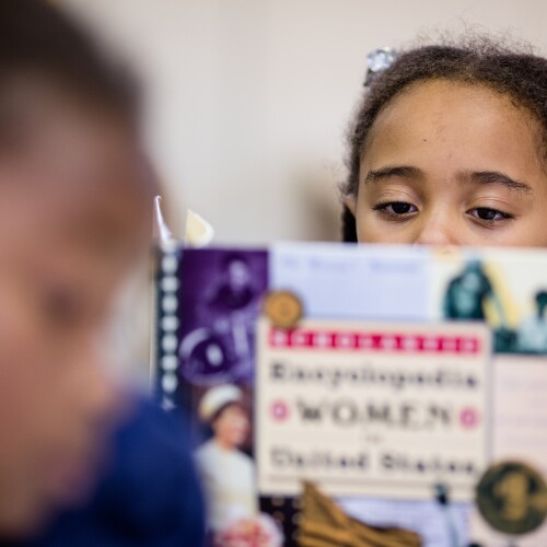 Education. Girl Reading