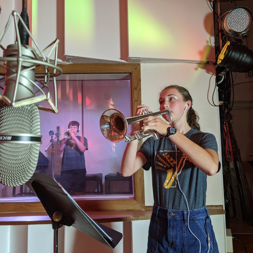 NWA Jazz All Stars Studio Rehearsal trumpet