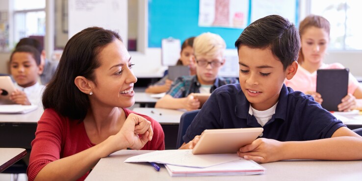 Students in Class stock photo