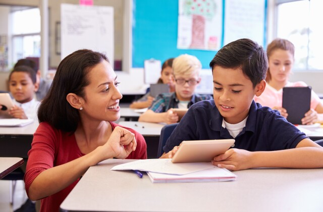 Students in Class stock photo
