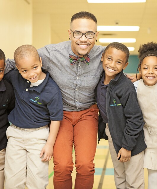 Teachers Inspire. Ingenuity Prep. Davian Morgan group shot