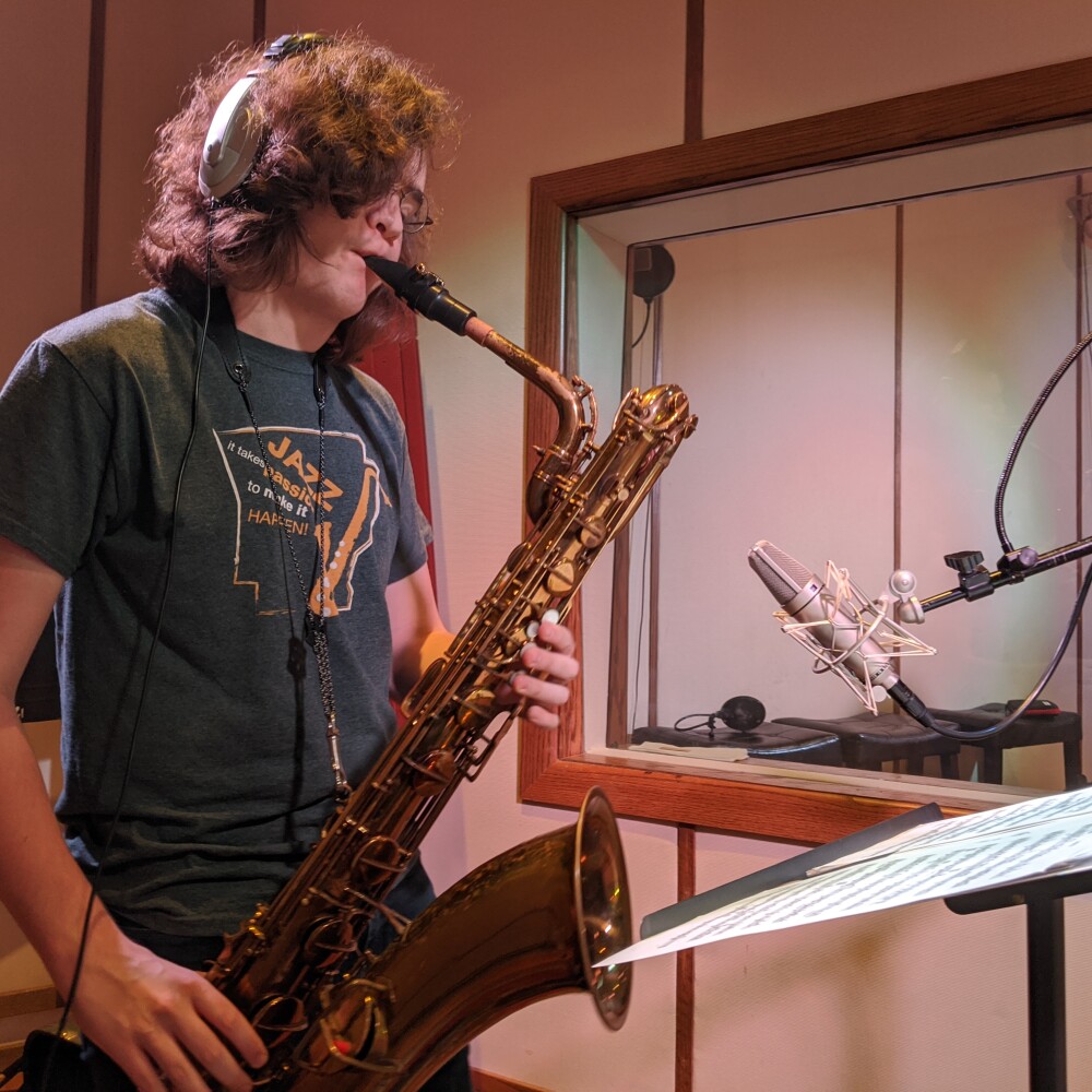 NWA Jazz Allstars Rehearsal saxophone