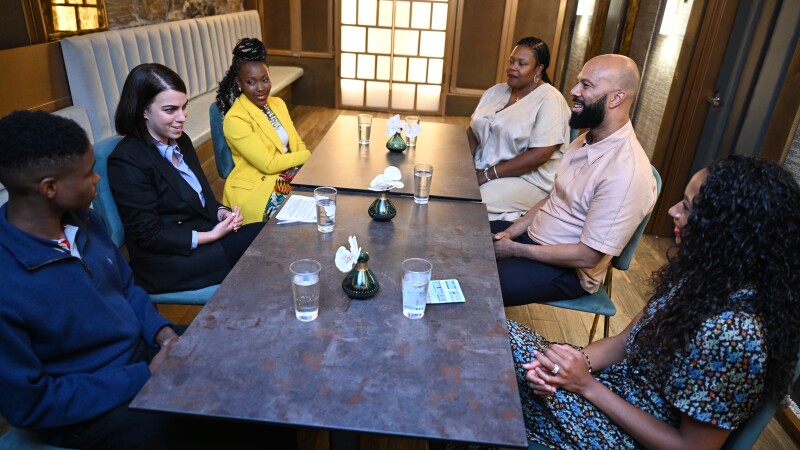 Black leaders in education meet with Walton Family Foundation Education Program director Romy Drucker.
