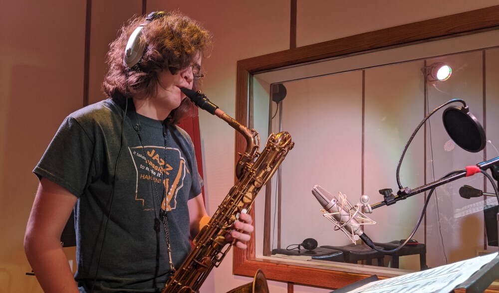 NWA Jazz Allstars Rehearsal saxophone