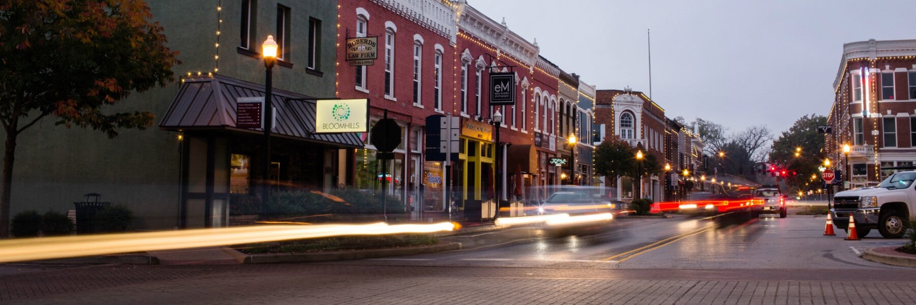 Downtown Bentonville evening