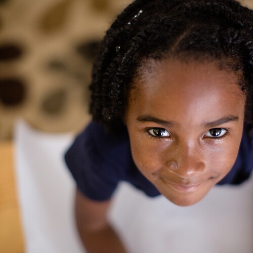 Education. Student Looks Skyward